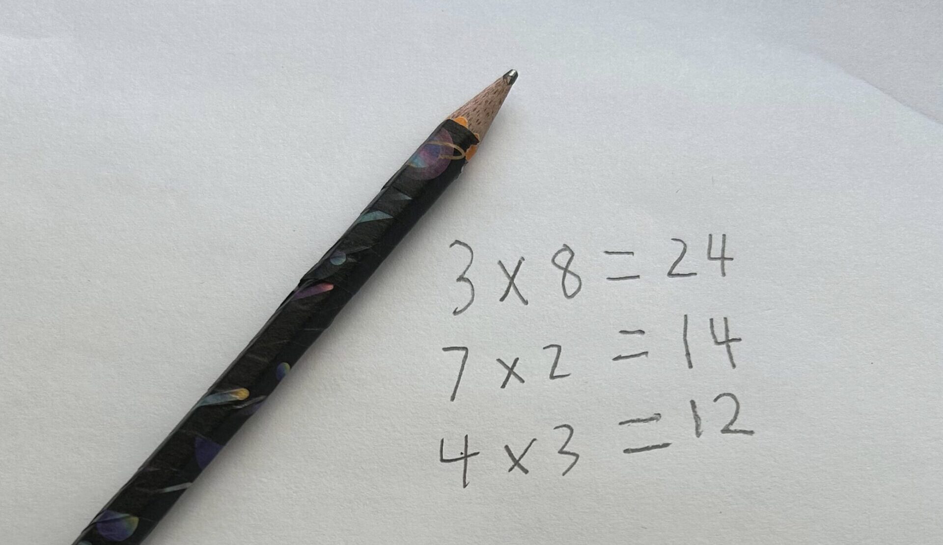 pencil and math