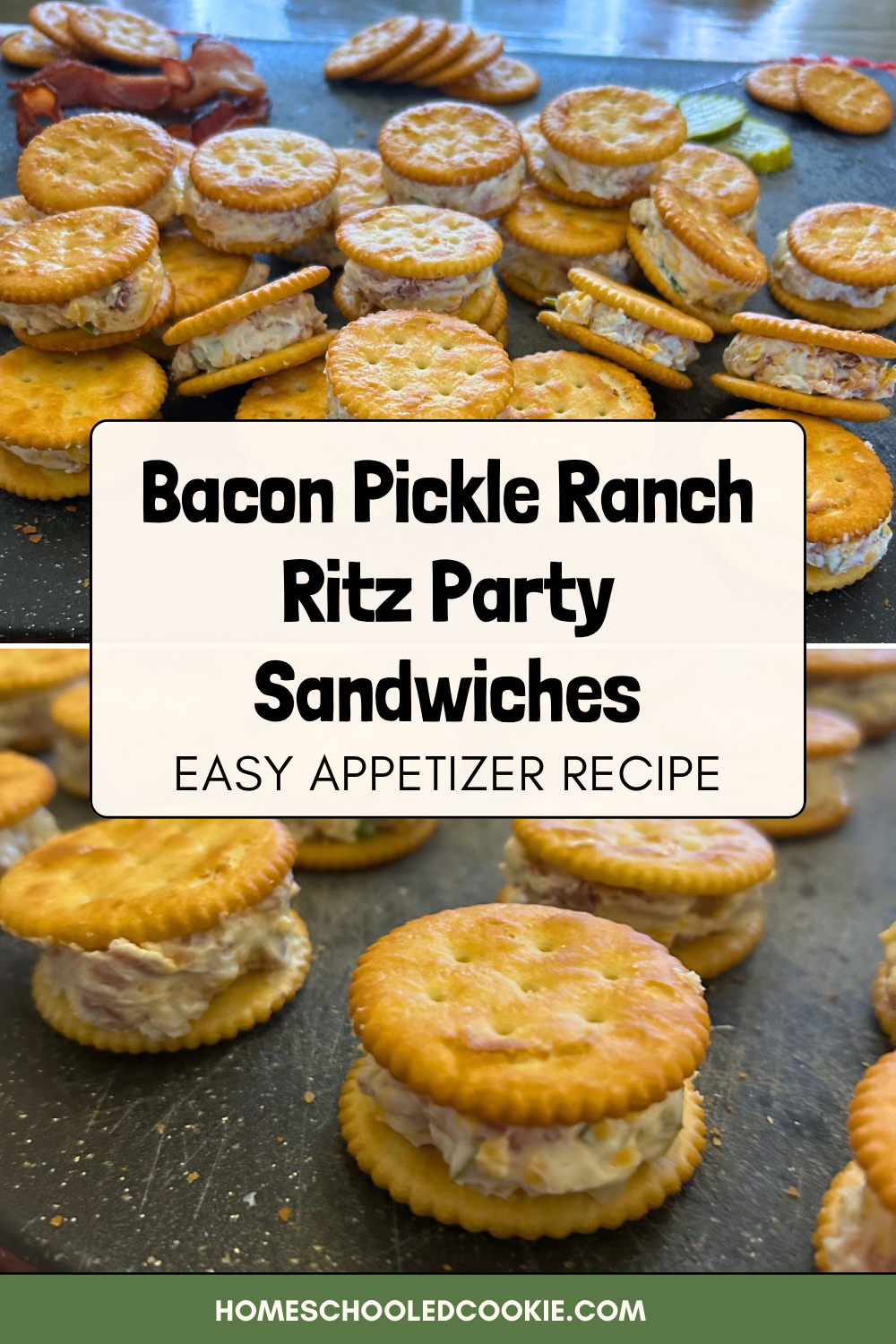 Bacon Pickle Ranch Ritz Party Sandwiches
